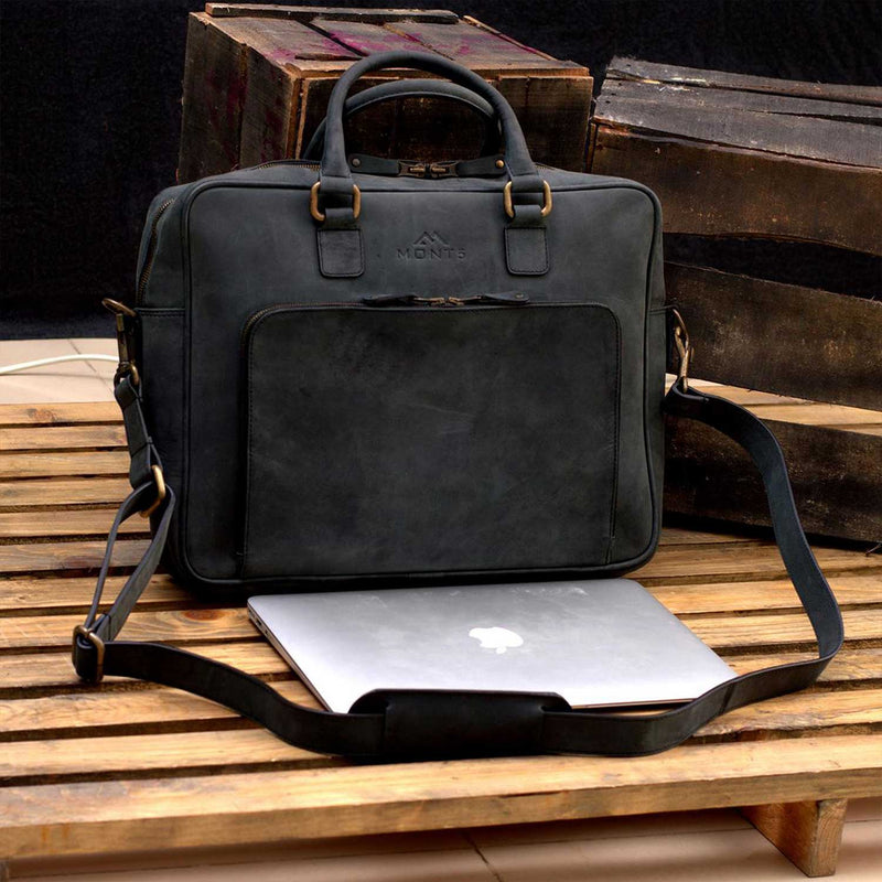 Hushay Leather Laptop Business Bag